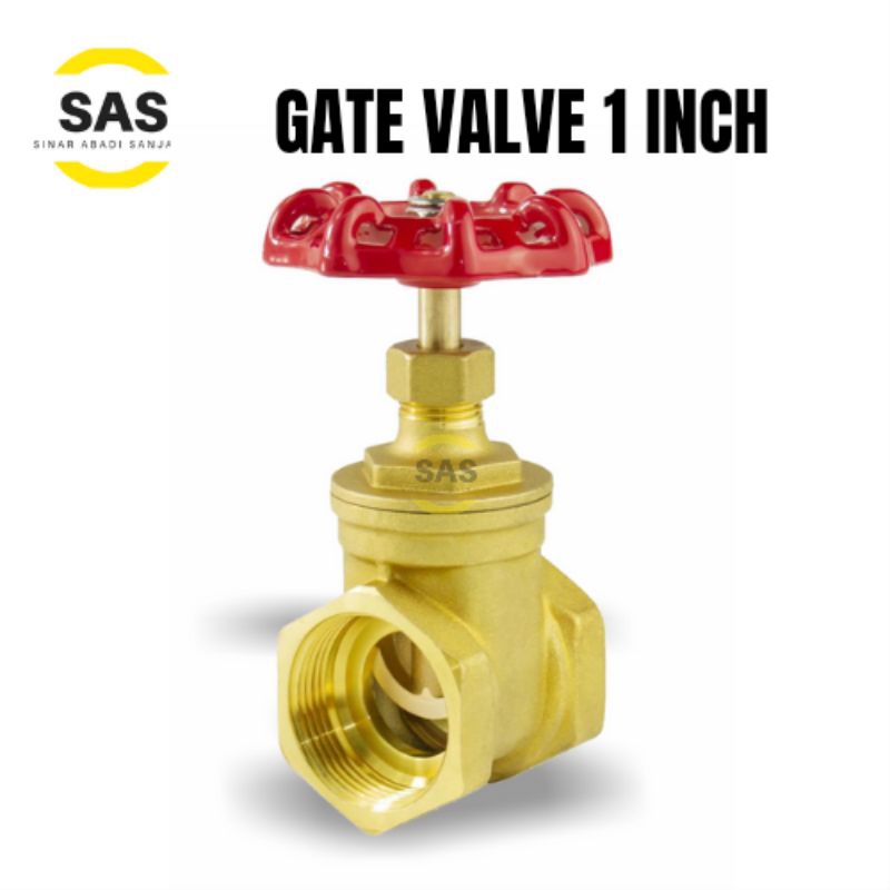 Jual [SAS] Gate Valve Kuningan 1 Inch - Stop Kran Putar Kuningan ...