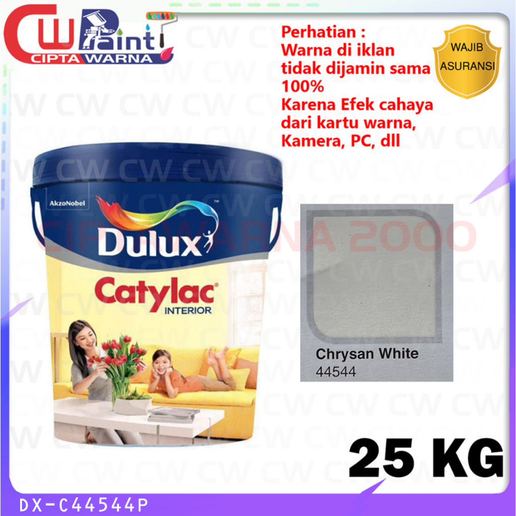 Jual Cat Pelapis Tembok Dinding Interior Dulux Catylac Chrysan White ...