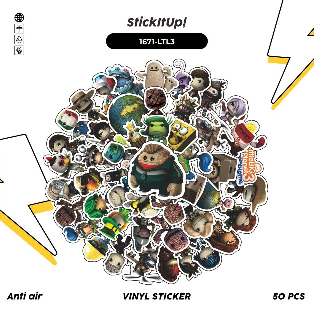 Jual COD 100 Pcs Stiker Pack LITLLE BIG PLANET CHARACTER MIX 003 Lucu ...