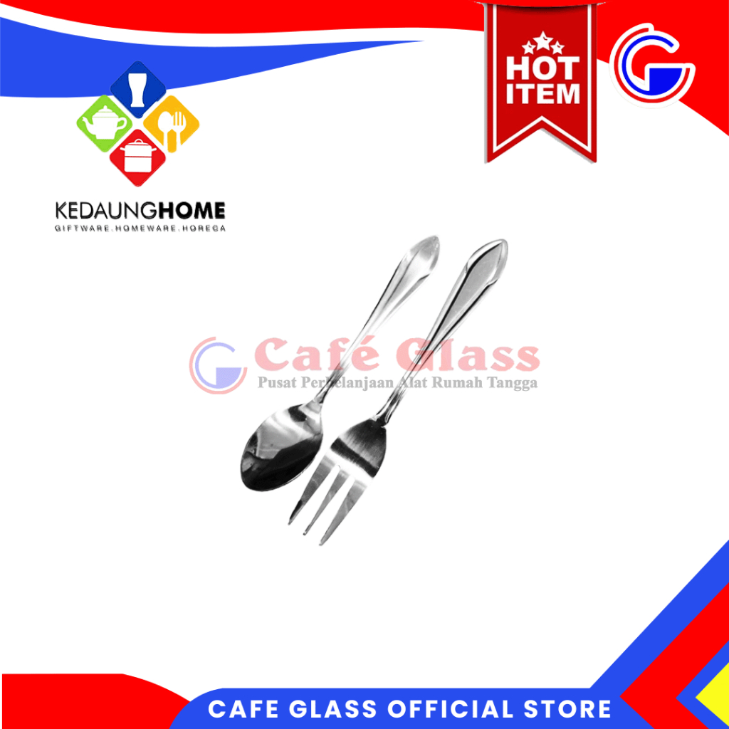 Premium Sedok Garpu Set - Sendok Makan Stainless  - Garpu Kedaung Elegan Bahan Tebal