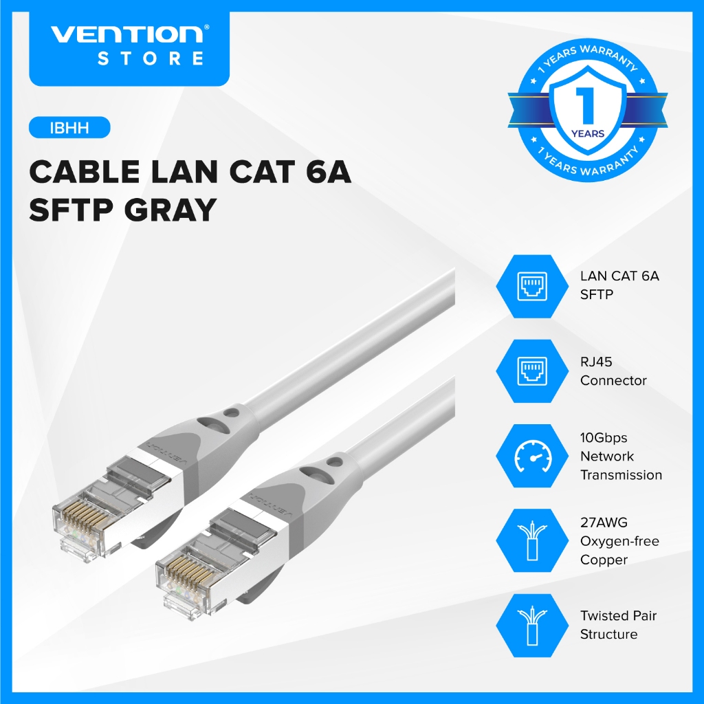 Jual VENTION Kabel LAN RJ45 Gigabit Ethernet Cat6 Cat5e ( 20 - 50 Meter ...