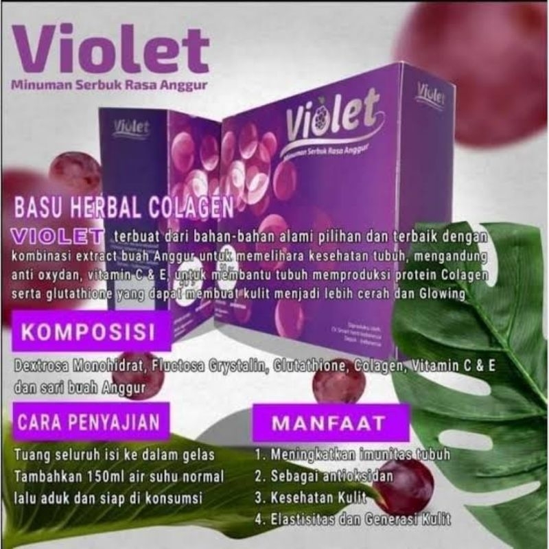 Jual ORIGINAL!!! [BASU] BASU VIOLET COLLAGEN DRINK - MINUMAN KOLAGEN ...