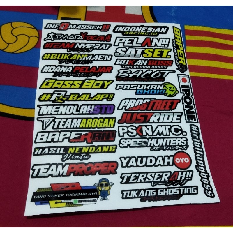 Jual STIKER KATA KATA RACING VIRALL MURAH | Shopee Indonesia