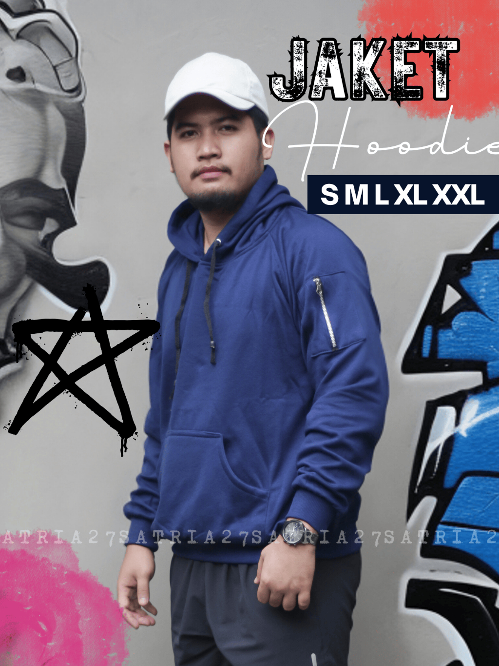 Jual Jaket Hoodie Polos Variasi Zipper Tangan Distro Pullover Keren