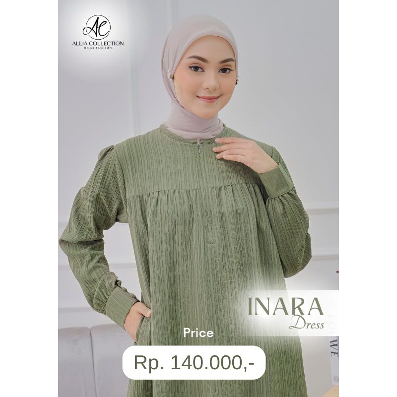 Jual Gamis viral kekinian Inara Dress / gamis polos / gamis putih ...