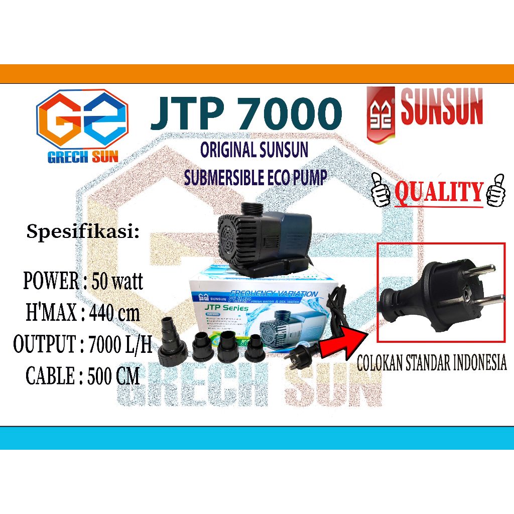 Jual Original Sunsun Jtp 7000 Submersible Eco Pump Pompa Aquarium Kolam