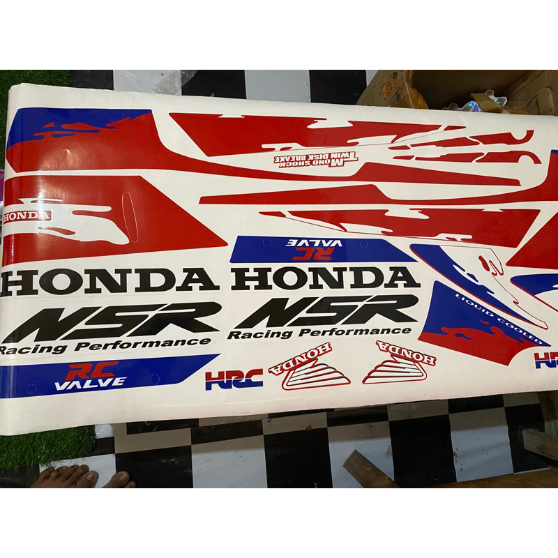 Jual sticker striping honda NSR 150 laminasi glossy (sudah cutting ...