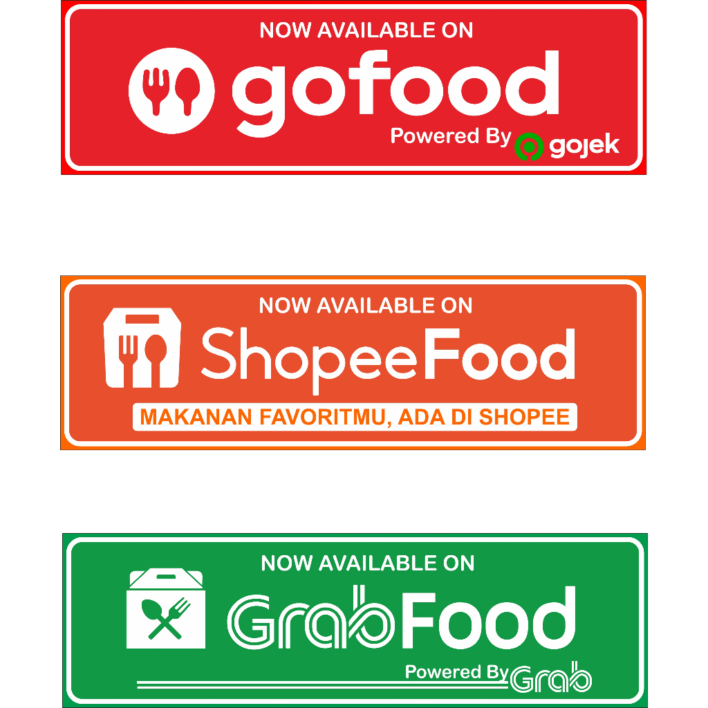 Jual Akrilik online food shopee food grabfood gofood / stiker Shopee