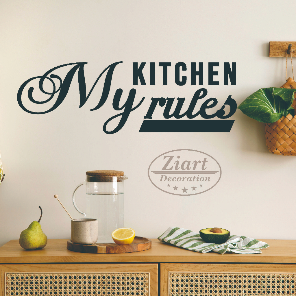 Jual Acrylic Letter Huruf Timbul My Kitchen My Rules | Shopee Indonesia