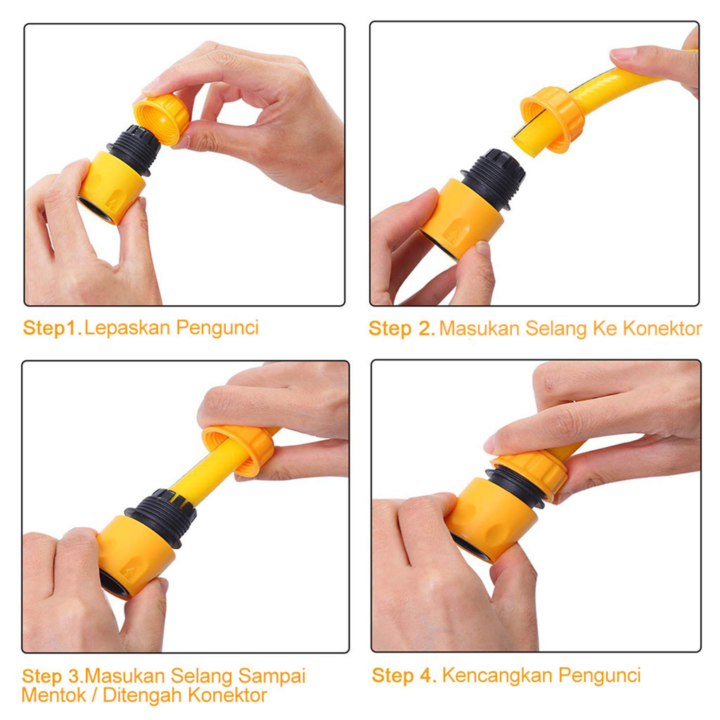 Jual Paket Konektor Selang Quick Release Plus Adaptor Kran - Konektor ...
