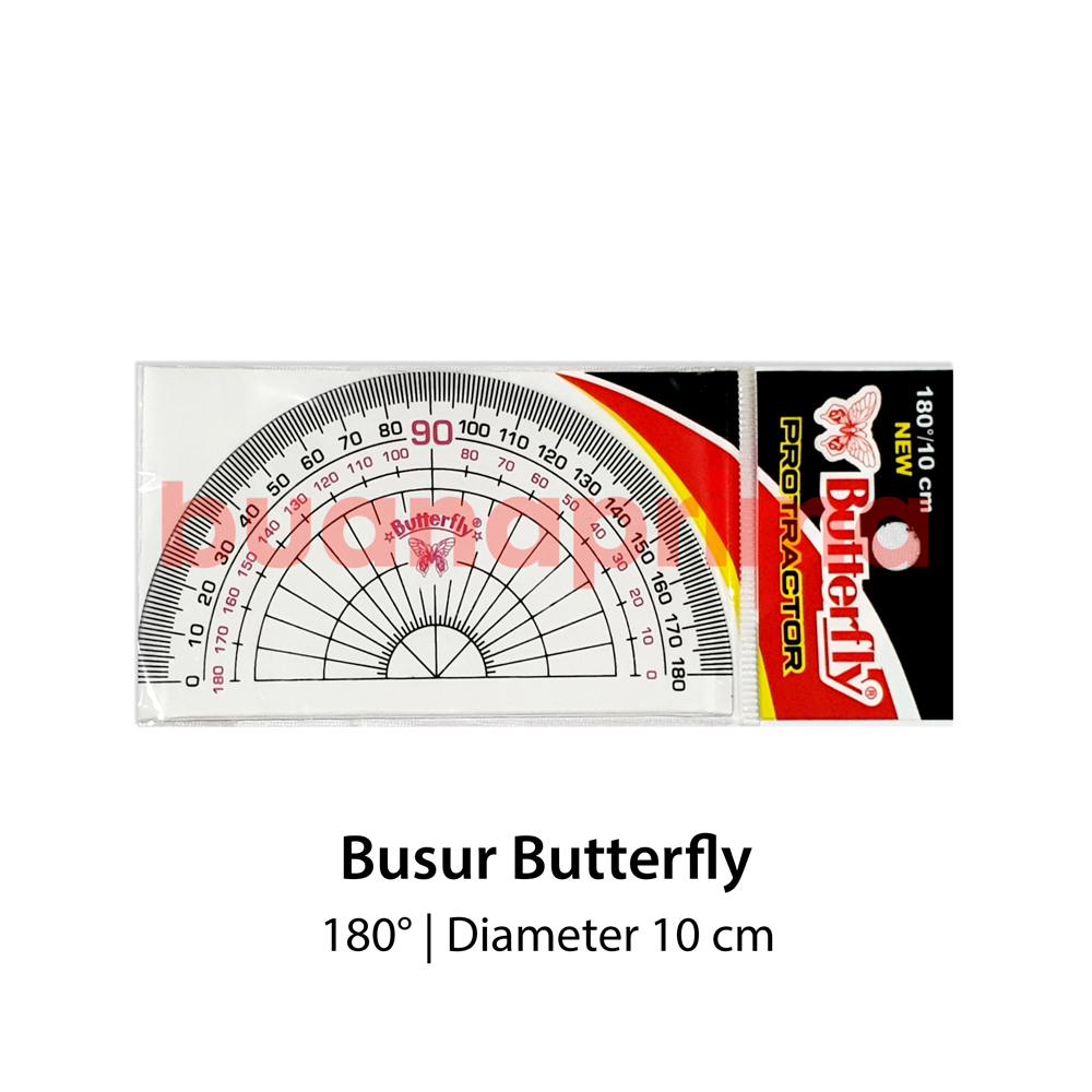 Jual Busur Butterfly 180 Derajat 10 Cm Penggaris Plastik Tebal Shopee