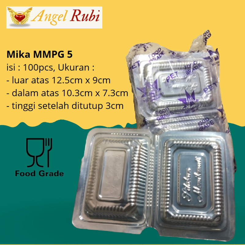 Jual Plastik Mika Wadah Mika Mmpg 5x Ukuran 5 Bening Transparan