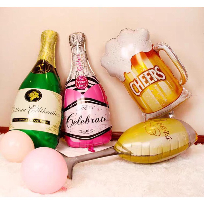 Jual Balon Foil Karakter Cheers Beer Wine Party Adult Dewasa Karakter Minuman Botol Gelas Size 7221