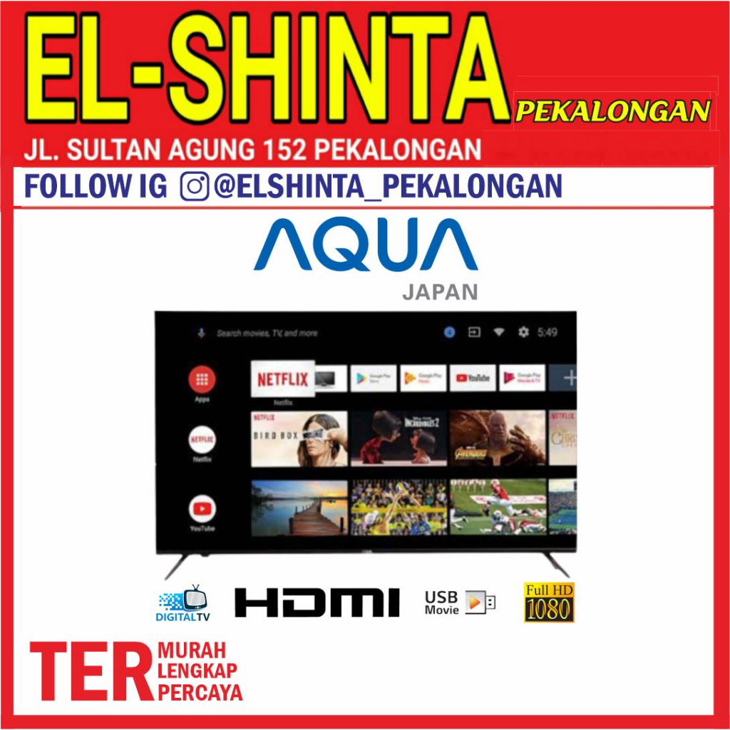 Jual Aqua Led Tv Inch Android Tv Full Hd Shopee Indonesia