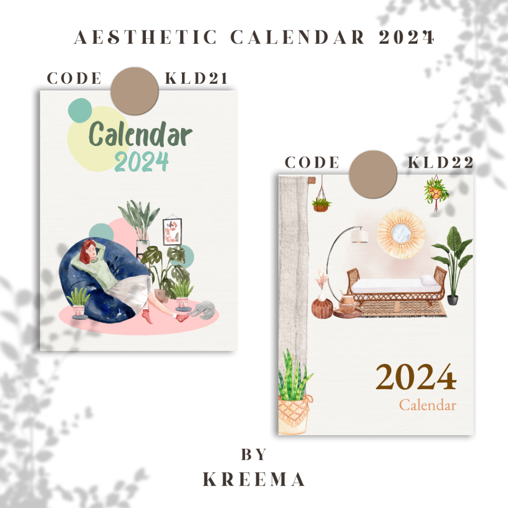 jual-aesthetic-potrait-2024-monthly-calendar-kalender-meja-dinding