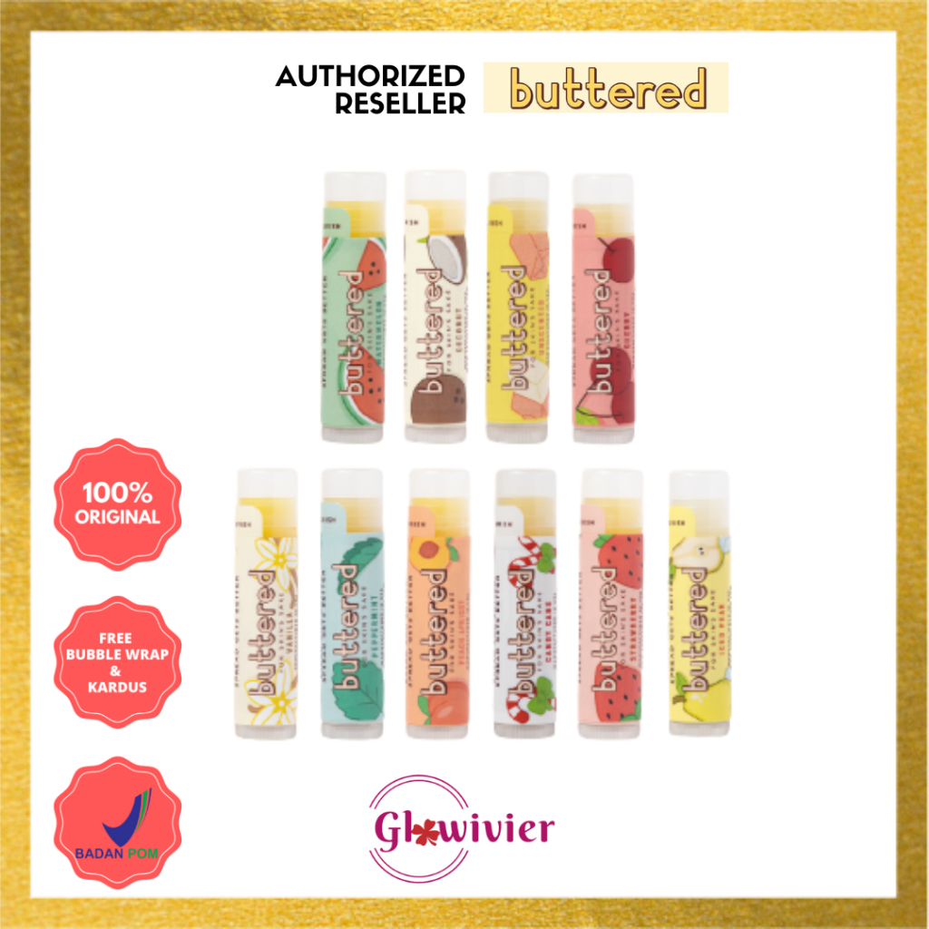 Jual BUTTERED Premium Lip Balm SPF 15 | Shopee Indonesia