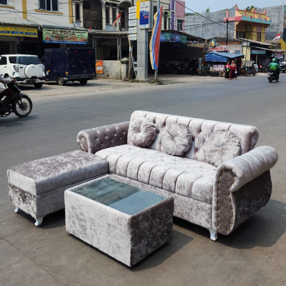 Jual Sofa 3 Seater + Bench / Sofa L Putus 1 | Shopee Indonesia