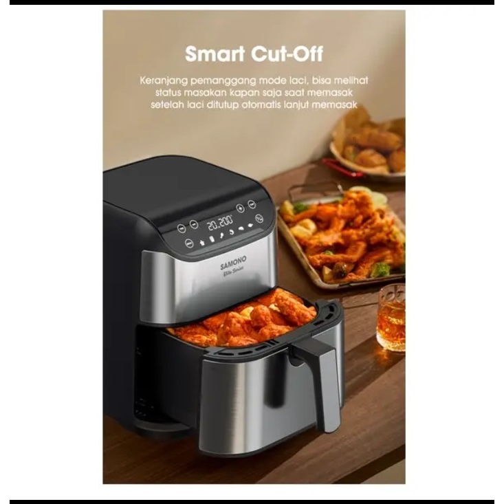 Jual Samono 6L Air Fryer Mesin Stainless Steel Touch Screen 6 Mode ...