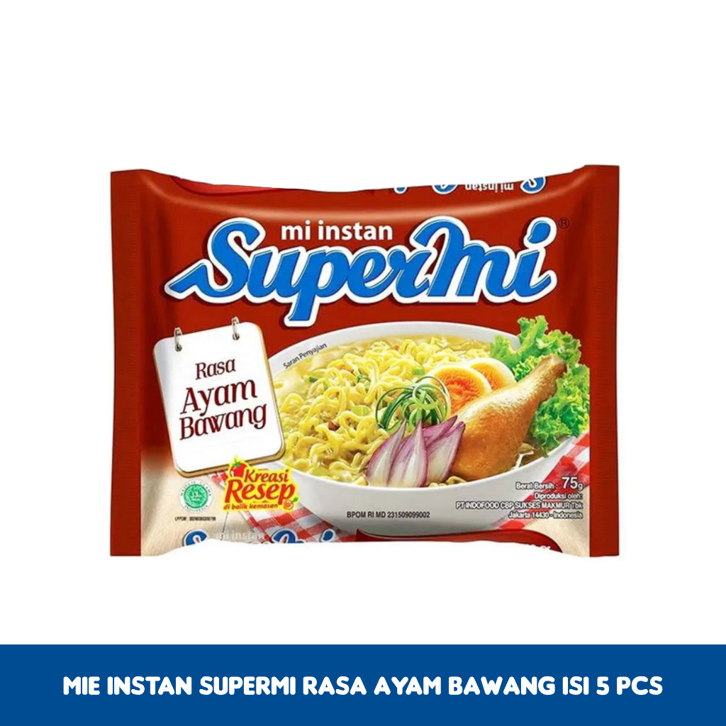 Jual Mie Instan Supermi Rasa Ayam Bawang Isi 5 Pcs | Shopee Indonesia