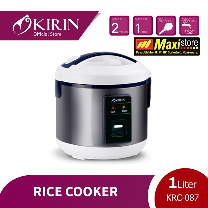 Jual Rice Cooker 1 Liter Kirin KRC087 Garansi Resmi Kirin Maxistore