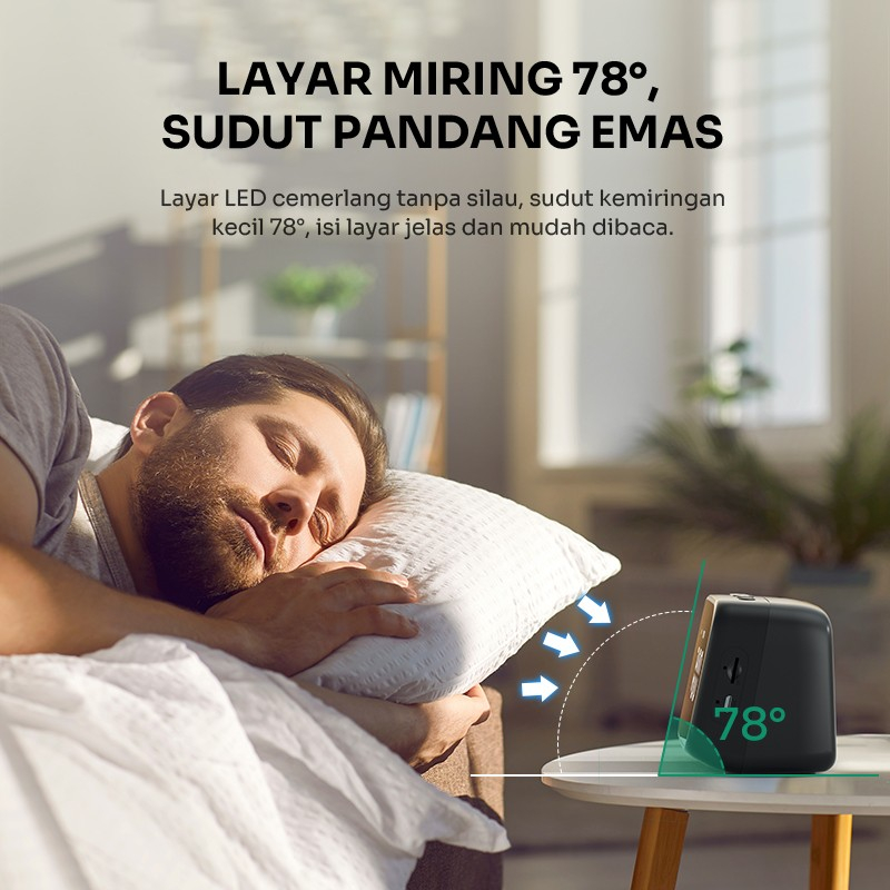 Jual ROBOT RB170 Speaker Bluetooth 5.3 with LED Display & Alarm Cermin ...