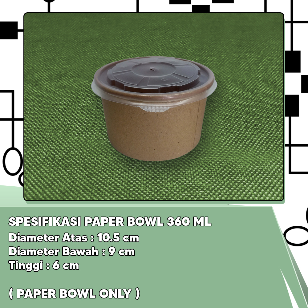 Jual Paper Bowl All Size Tutup Mangkuk Kertas Wadah Kertas Tebal Cup Mangkok Tahan Panas