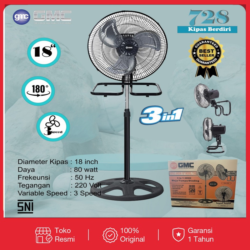 Jual Gmc Bm Stand Wall Desk Fan Tornado Kipas Angin In Inch