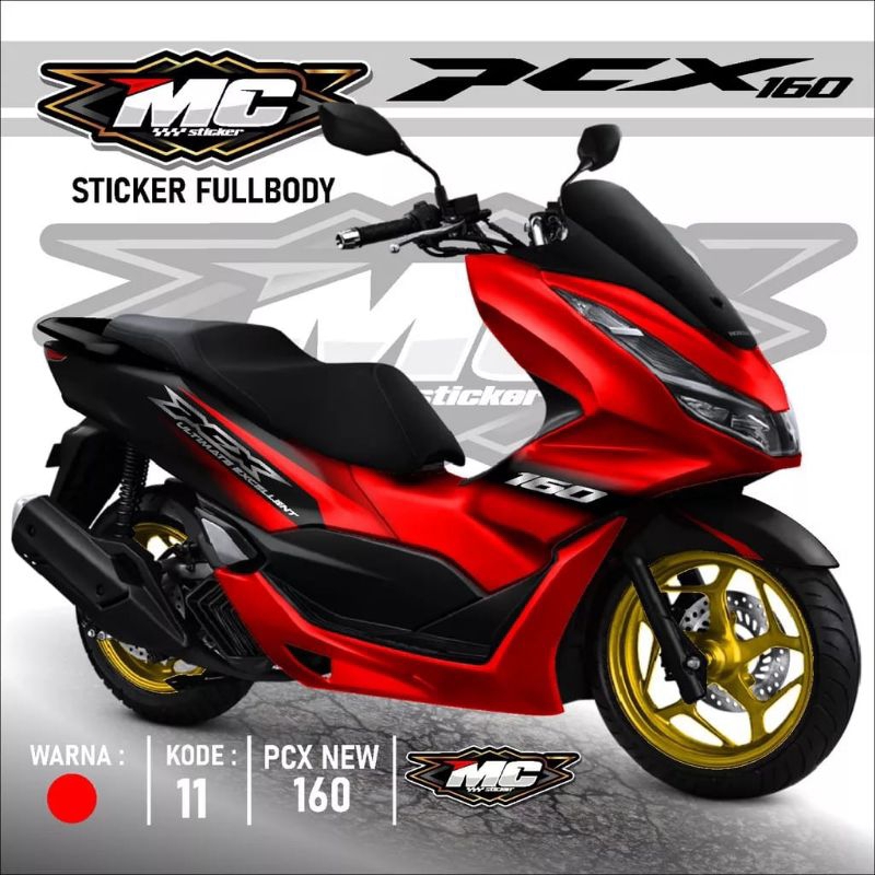 Jual Decal Sticker Variasi Motor Honda Pcx Full Body Striping Dekal Full Body Motor