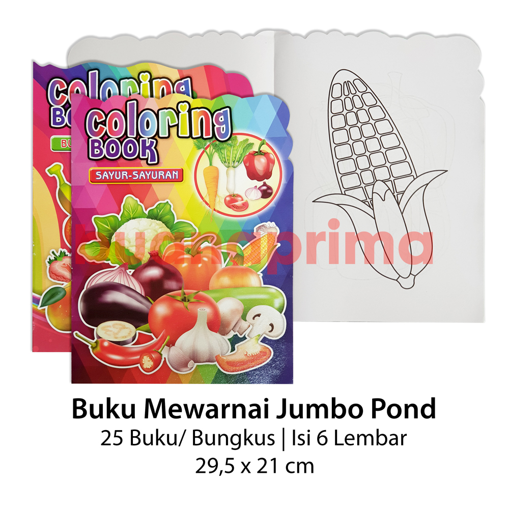 Jual Buku Mewarnai Jumbo A4 dan Pond per 25 Buku Coloring Book ...