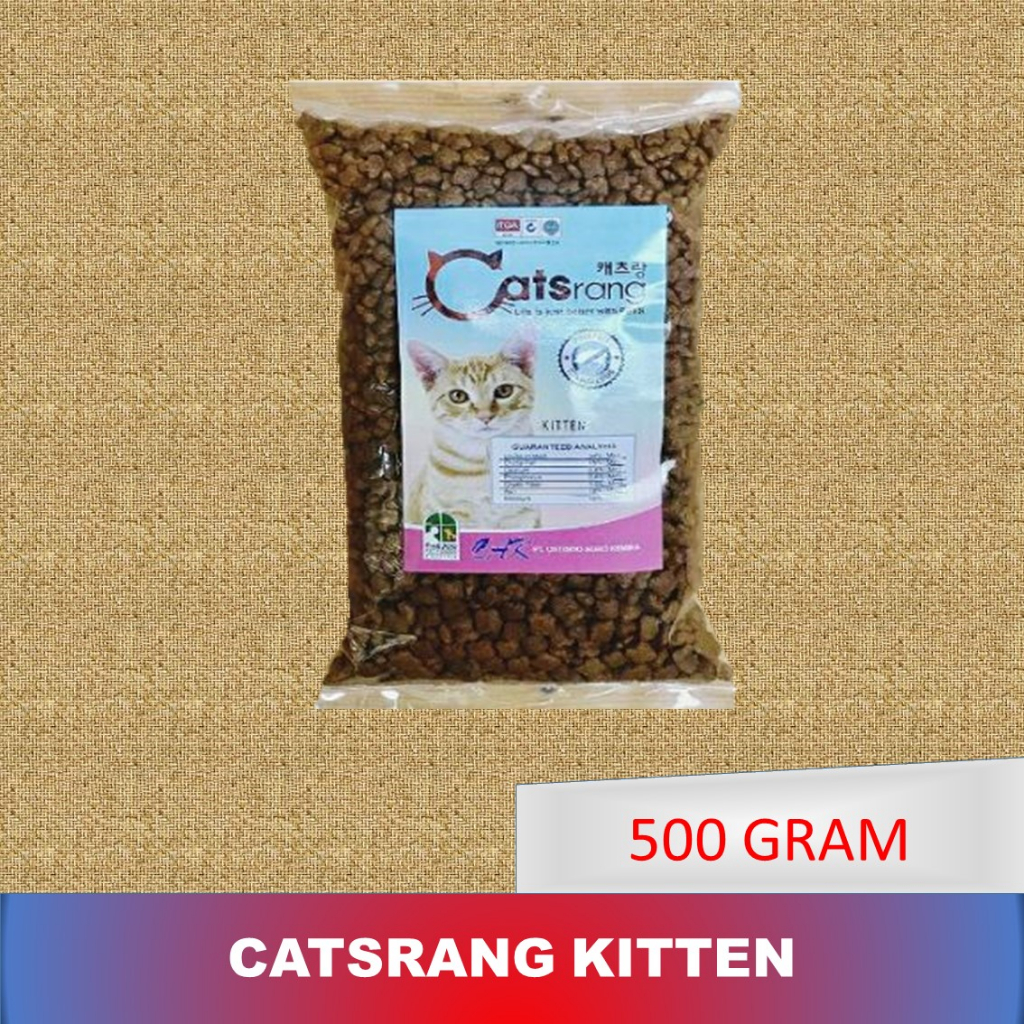 Jual Makanan Anak Kucing Catsrang Kitten Kemasan Repack 500 Gr Catsrang ...