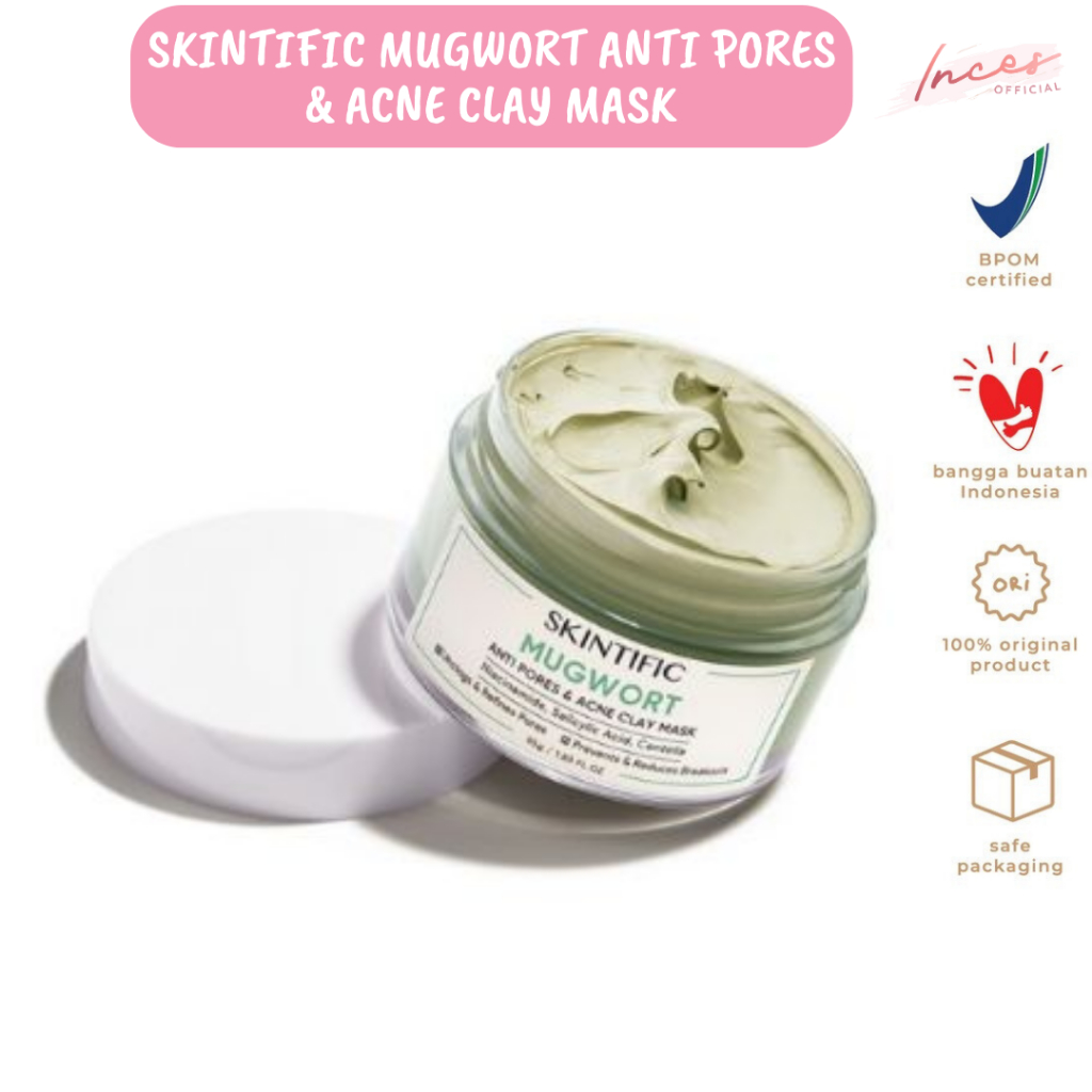 Jual Skintific Mugwort Anti Pores And Acne Clay Mask Shopee Indonesia