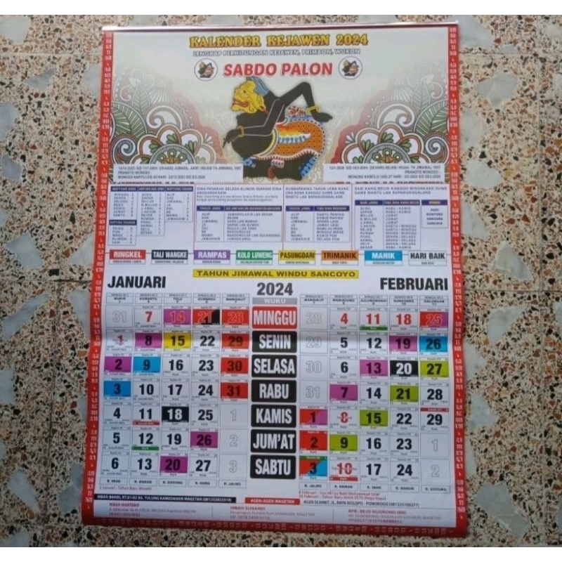 Jual Kalender Primbon 2024 Kalender Sabdo Palon 2024 Shopee Indonesia 8939