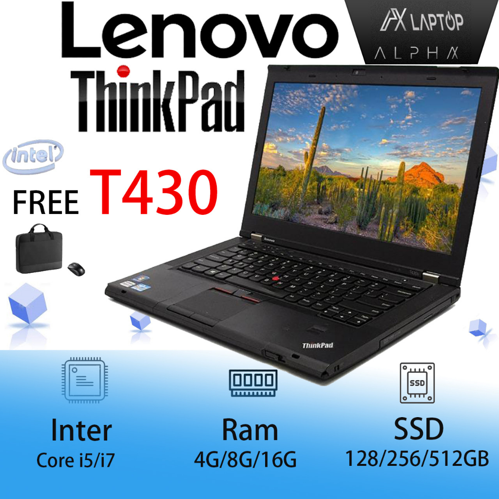 Jual Laptop Lenovo Thinkpad T430 Core I5 I7 Gen 3 Ram 8gb Ssd 256gb