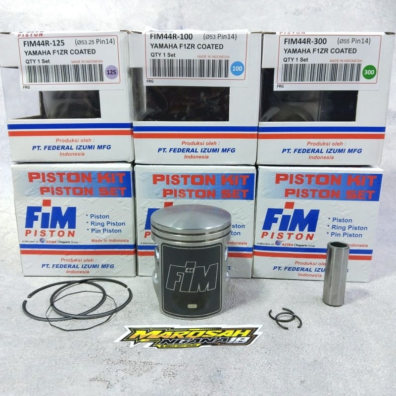 Jual PISTON FIM 44 R FIZ R 2TAK COATED 100 125 300 MARQSAH RACING ...