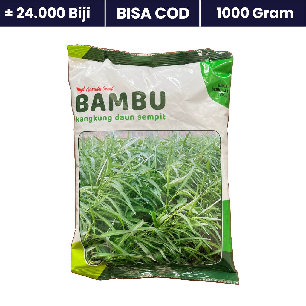 Jual Benih Bibit Kangkung Daun Sempit Bambu 1 Kg 1000 Gram Garuda Seed ...