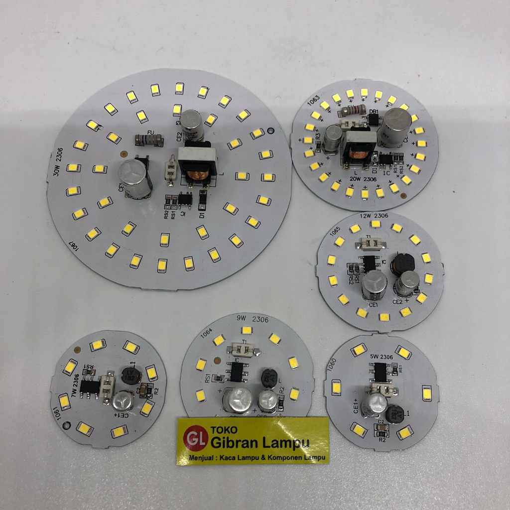 Jual PCB Mata Lampu LED AC Kode BM BO - DOB Mata LED AC All Watt ...