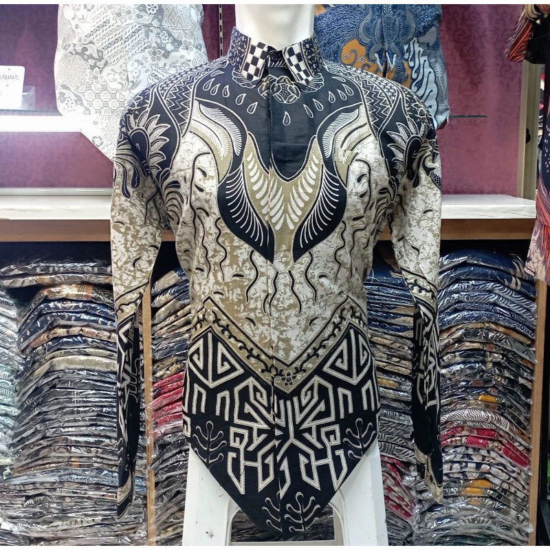 Jual Batik lengan panjang bahan katun prima pakai lapisan puring APL ...