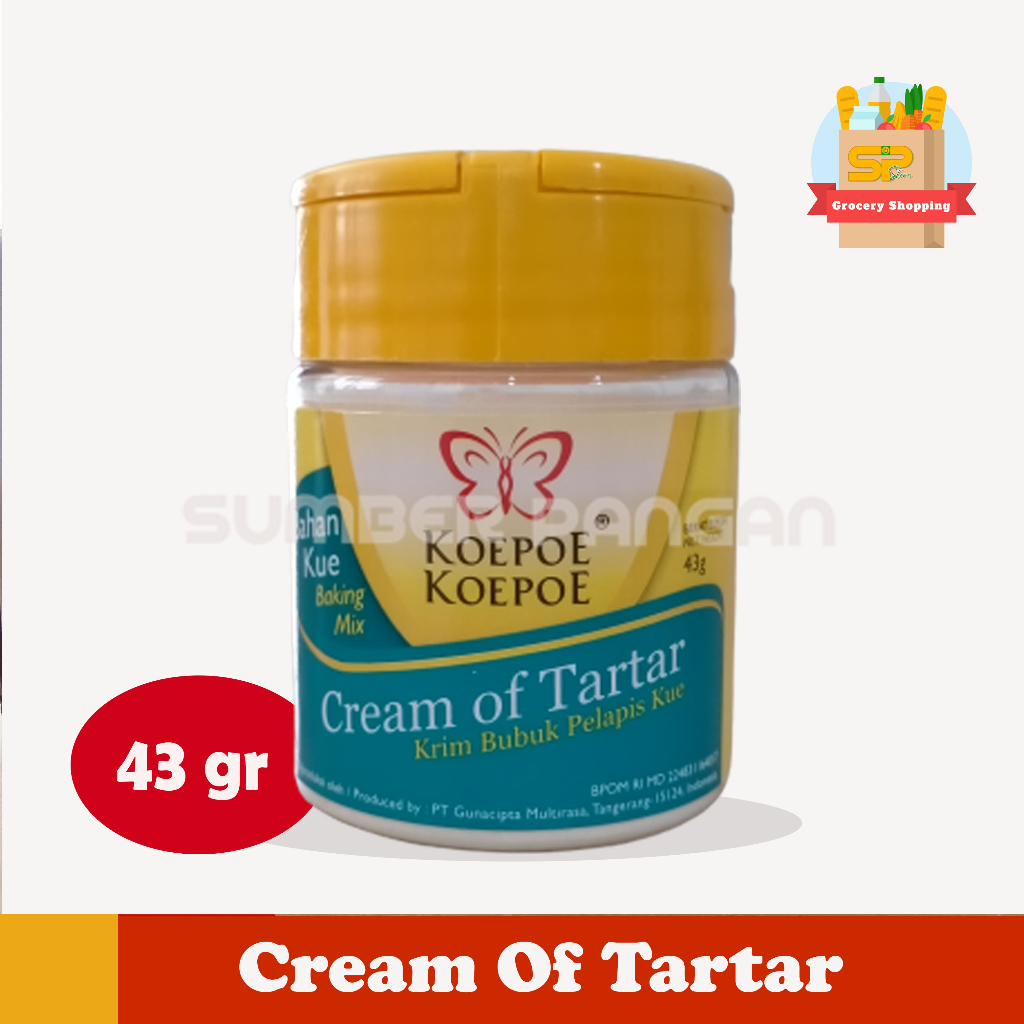 Jual Cream Of Tartar Koepoe Koepoe, tar tar , Krim Bubuk Pelapis Kue