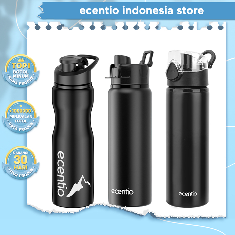 Jual Ecentio Sports Tumbler Botol Air Minum Water Bottle Drinking