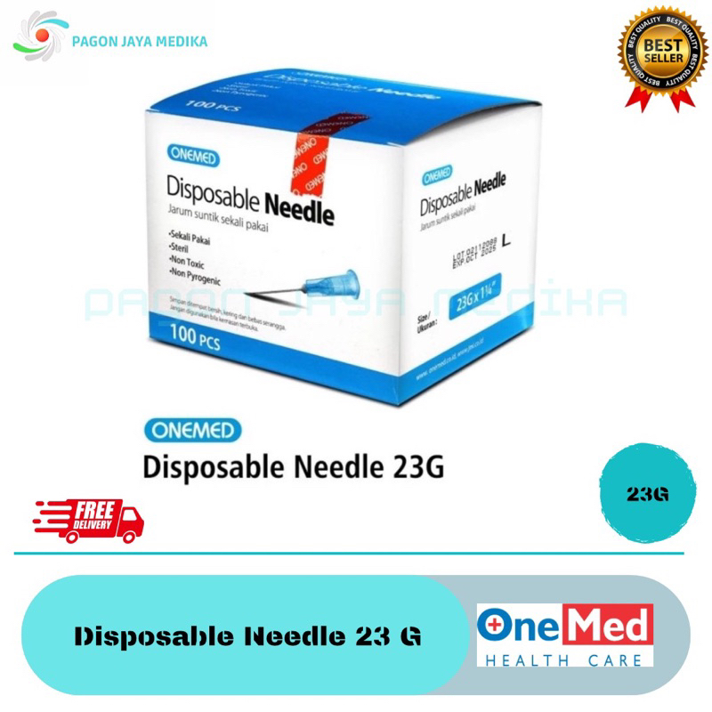 Jual Needle Onemed Disposable Needle Jarum Onemed 23G 24G 25G 26G 27G