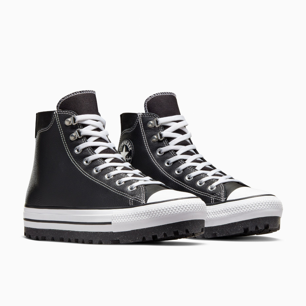 Jual Converse Chuck Taylor All Star City Trek Waterproof Boot High Top Black White Silver Original Shopee Indonesia