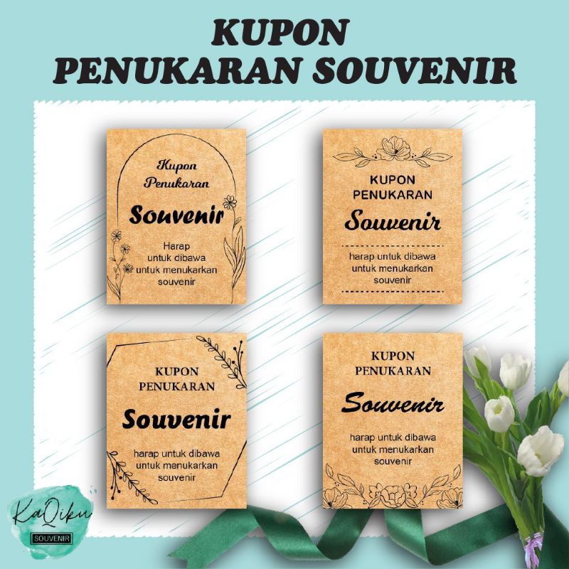 Jual Kupon souvenir pernikahan / Kupon penukaran souvenir Shopee