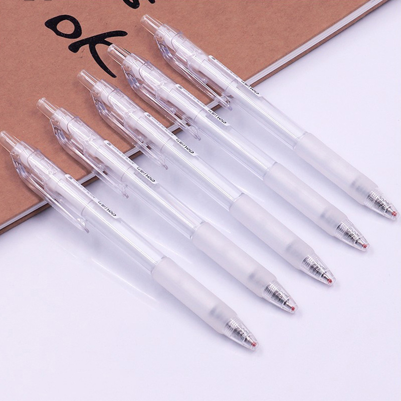 Deli Gel Pen Pulpen Gel Retractable Tinta Hitam 0.5mm A057B-01 1 pcs (4)