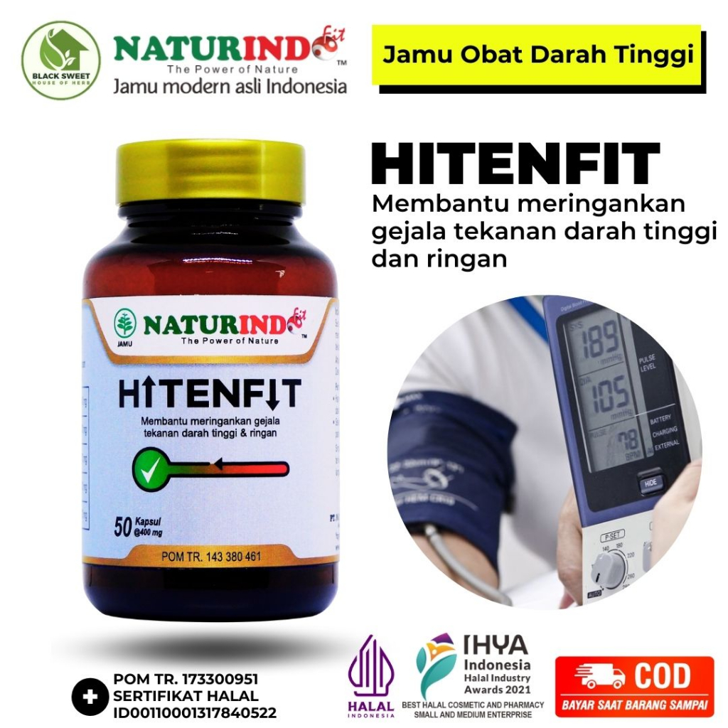 Jual 𝗛𝗜𝗧𝗘𝗡𝗙𝗜𝗧 Jamu Obat Herbal Darah Tinggi Penurun Darah Tinggi Obat ...
