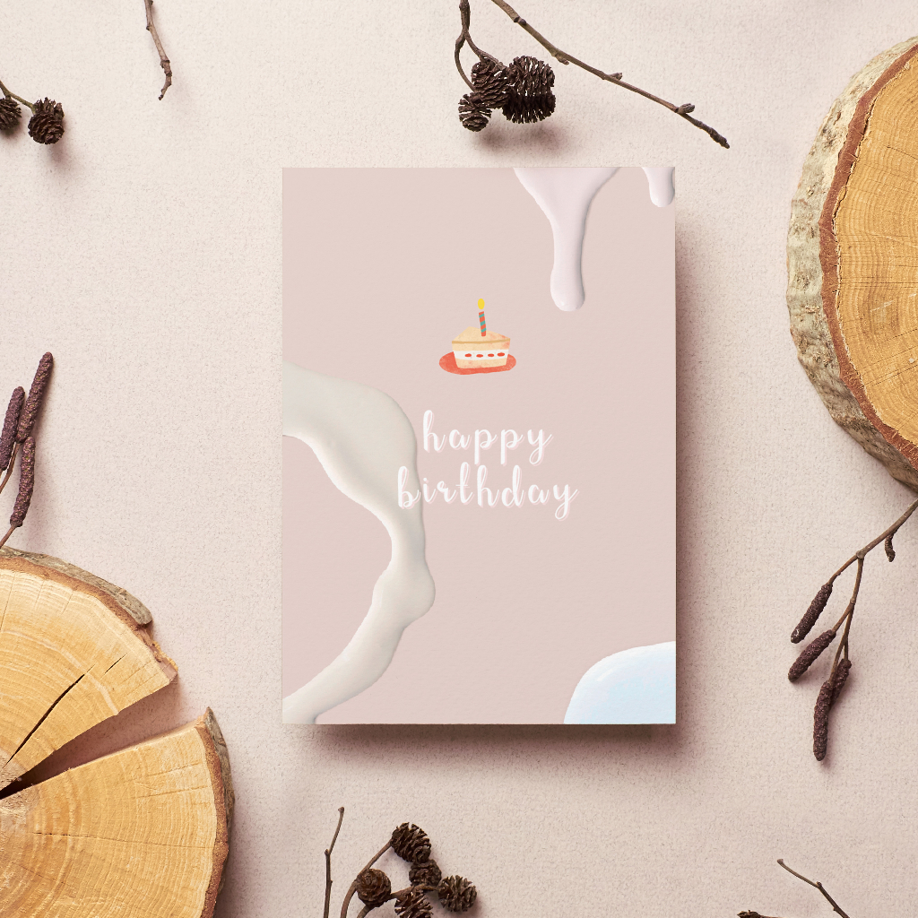 Jual KARTU UCAPAN ULANG TAHUN / BIRTHDAY CARD / AESTHETIC DESAIN