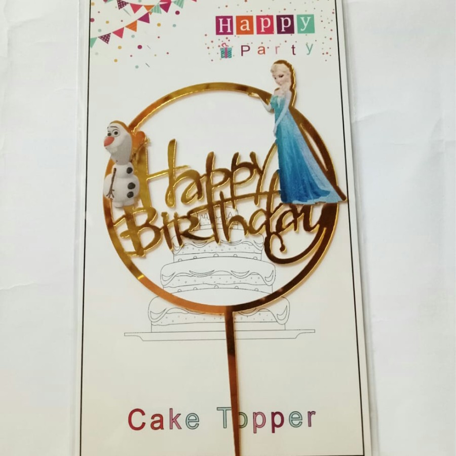 Jual cake topper bahan acrylic akrilik hiasan kue ulang tahun karakter