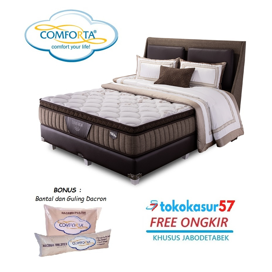 Jual COMFORTA Kasur Springbed Type Super Dream - Full Set | Shopee ...