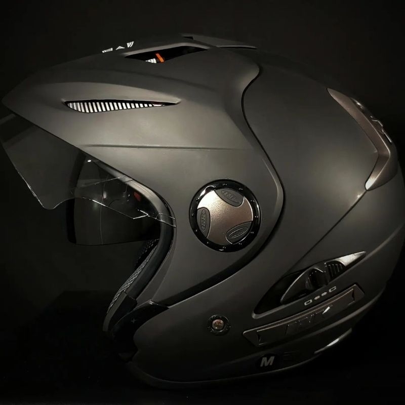 Jual HELM INK FLASH BLACK DOFF DOUBLE VISOR ORIGINAL HELM INK TOPI ...