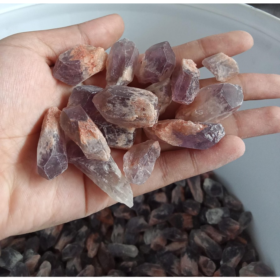 Jual Natural Amethyst Pointer Tooth Brazil Raw / Rough Paket 100 Grams ...