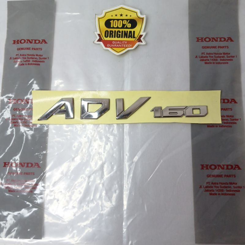 Jual Emblem Logo Tulisan Lambang Honda Adv Silver Metalic Crom Shopee Indonesia